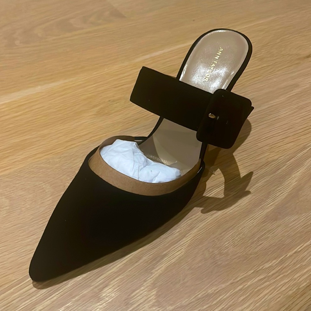 Brand new in box never worn Ann Taylor Mule Heels Size 8.5